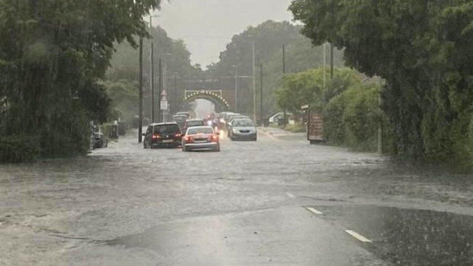 Floodwater in Hamworthy