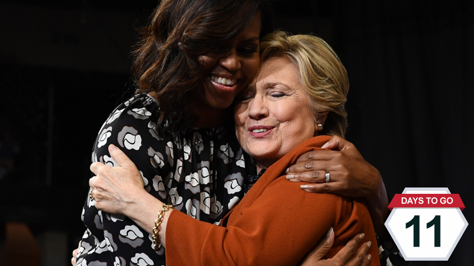 Michelle Obama and Hillary Clinton