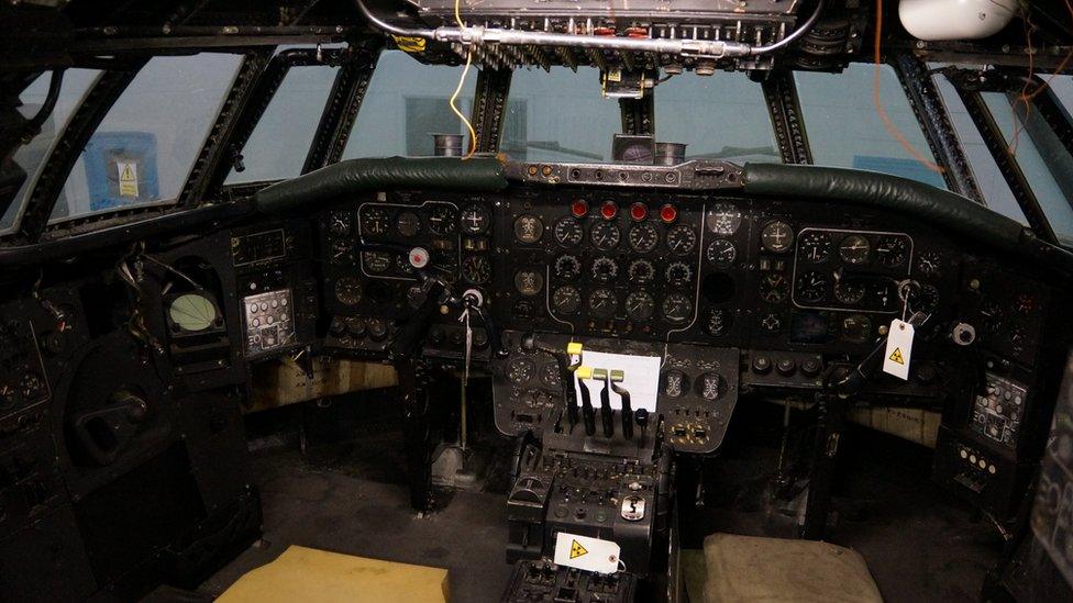 Cockpit of the Bristol Britannia