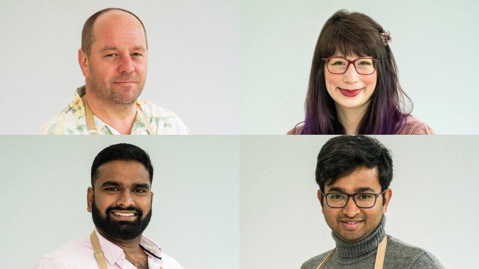 Clockwise from top left: Jon, Kim-Joy, Rahul and Antony