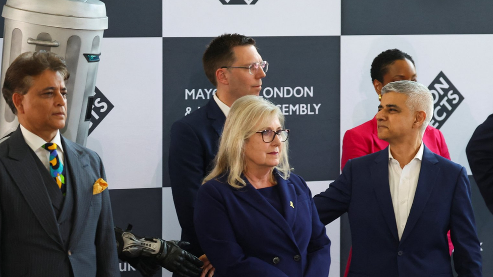 Sadiq Khan at City Hall before giving his mayor of london acceptance speech