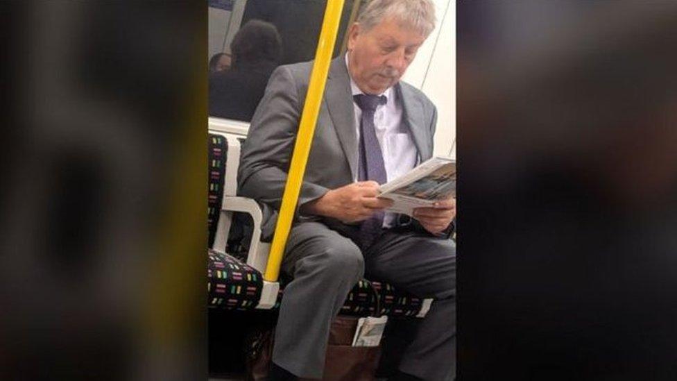 Sammy Wilson travelling on the London tube