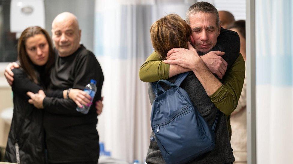 Louis Har and Fernando Marman at the Sheba Medical Center in central Israel