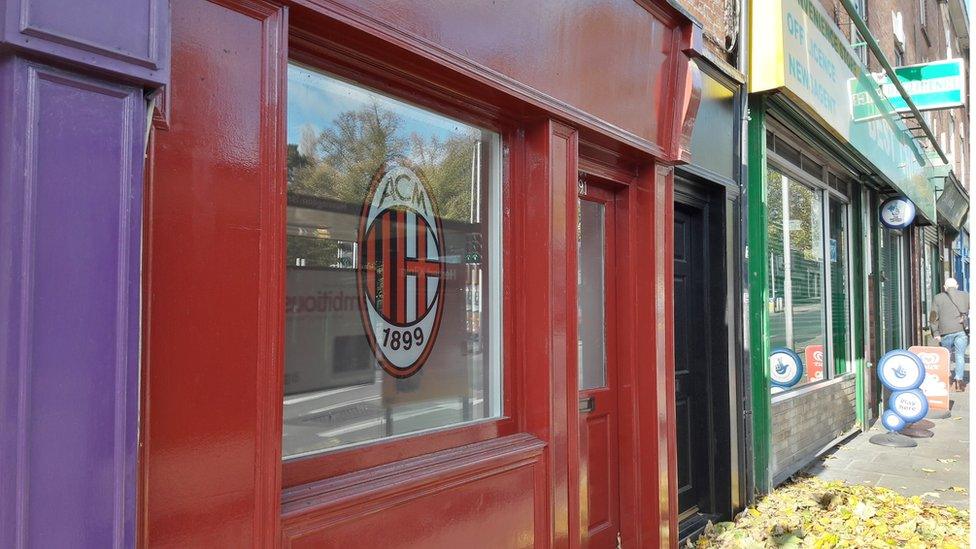 Herbert Kilpin AC Milan shop front