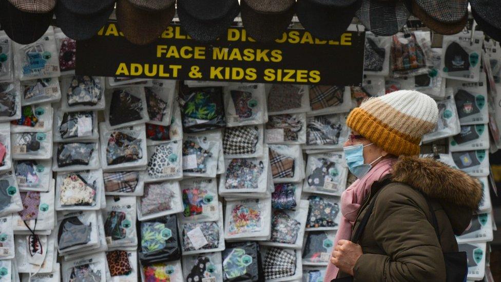 Woman in mask