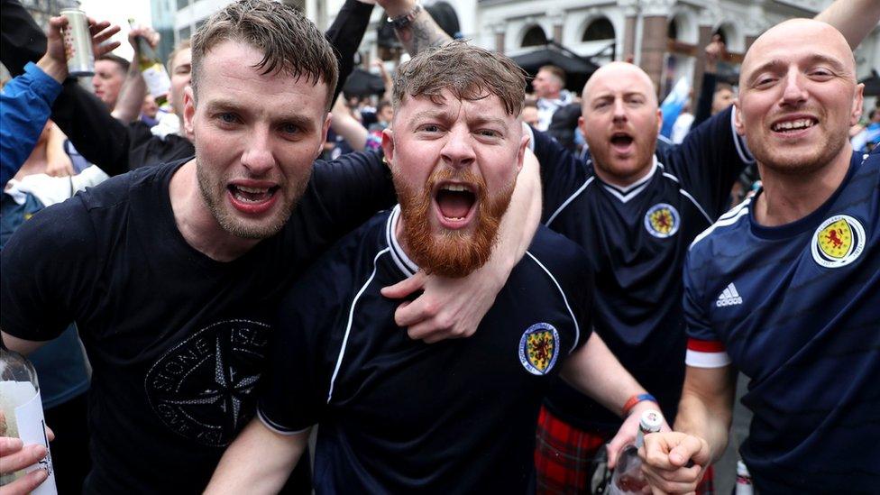 fans in Leicester Square on Friday