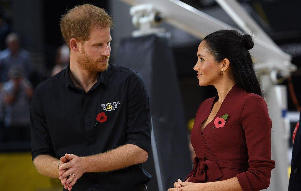 The duke and duchess at the medal presentation for the wheelchair basketball final