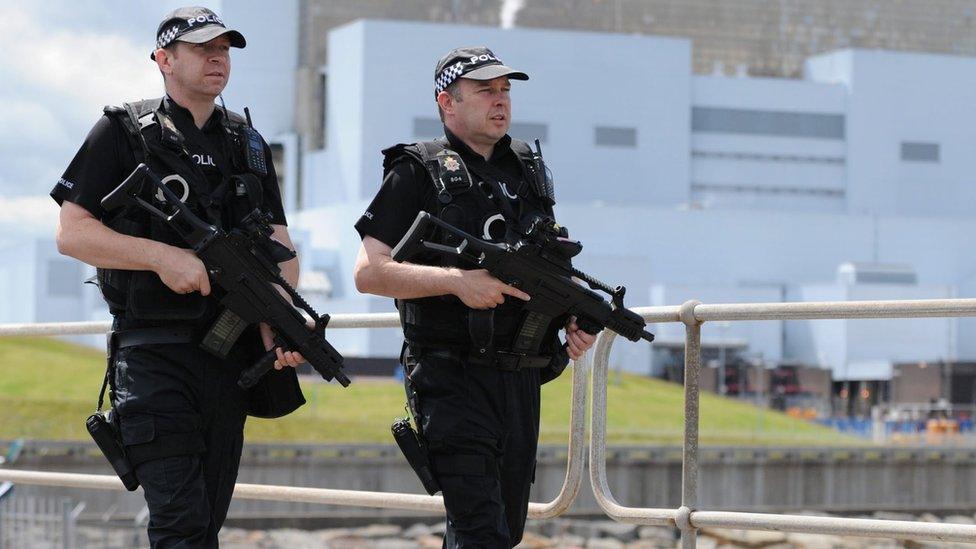 Two officers from the Civil Nuclear Constabulary