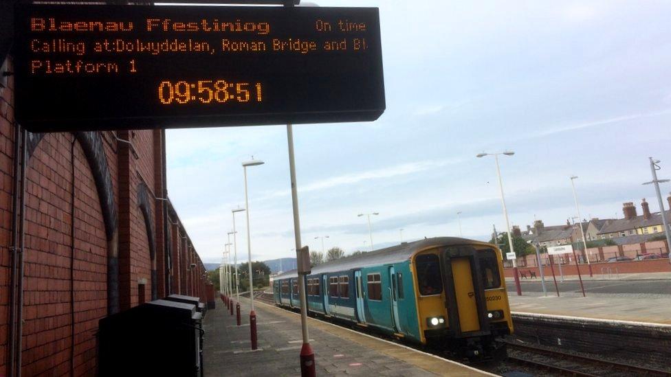 Train at Llandudno station