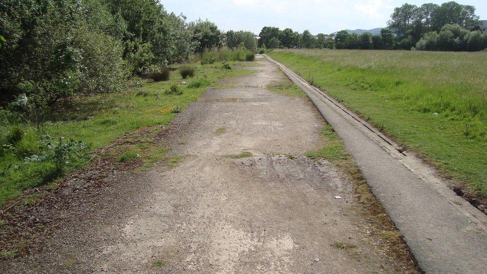 Remains of runway