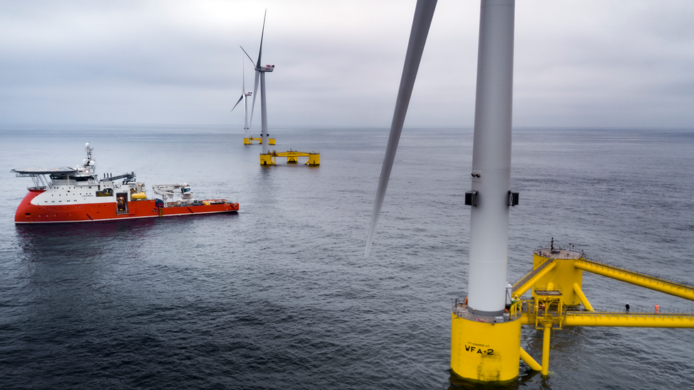 Floating wind turbines