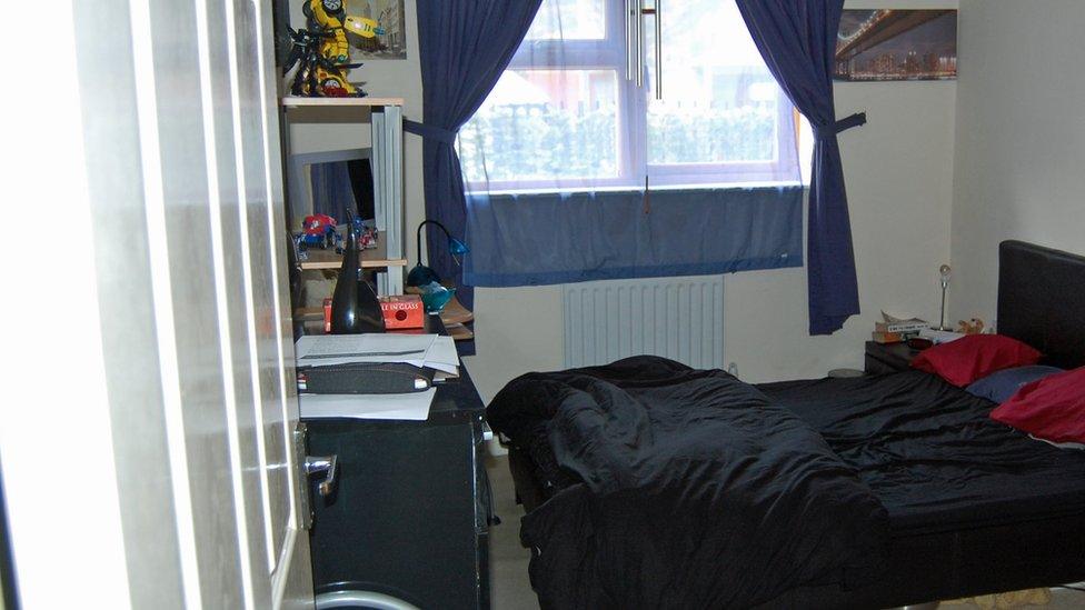 Inside Stephen Port's bedroom