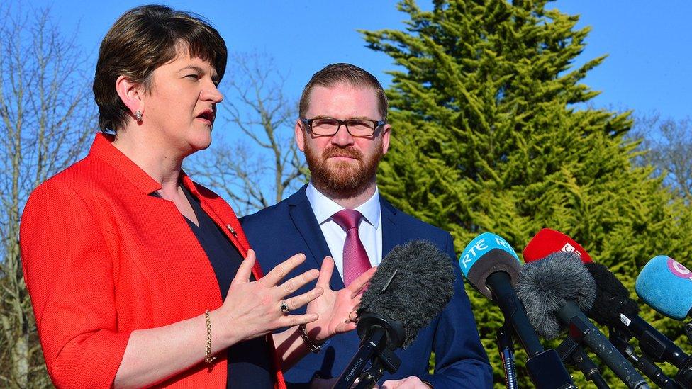 Arlene Foster and Simon Hamilton