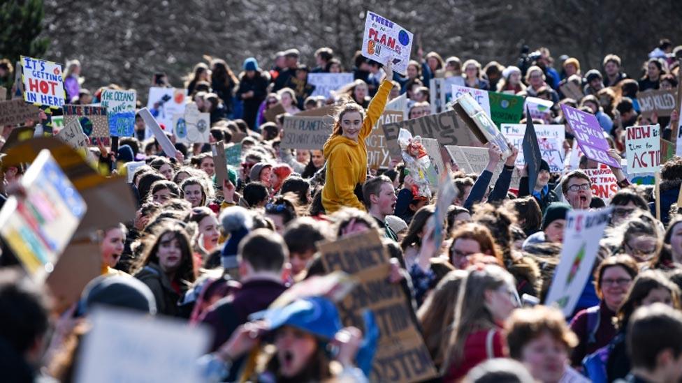 Climate protest in Edinburgh