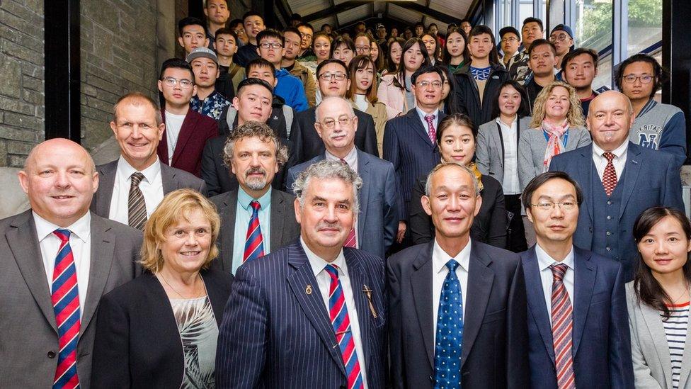 A delegation visiting Swansea from Wuhan