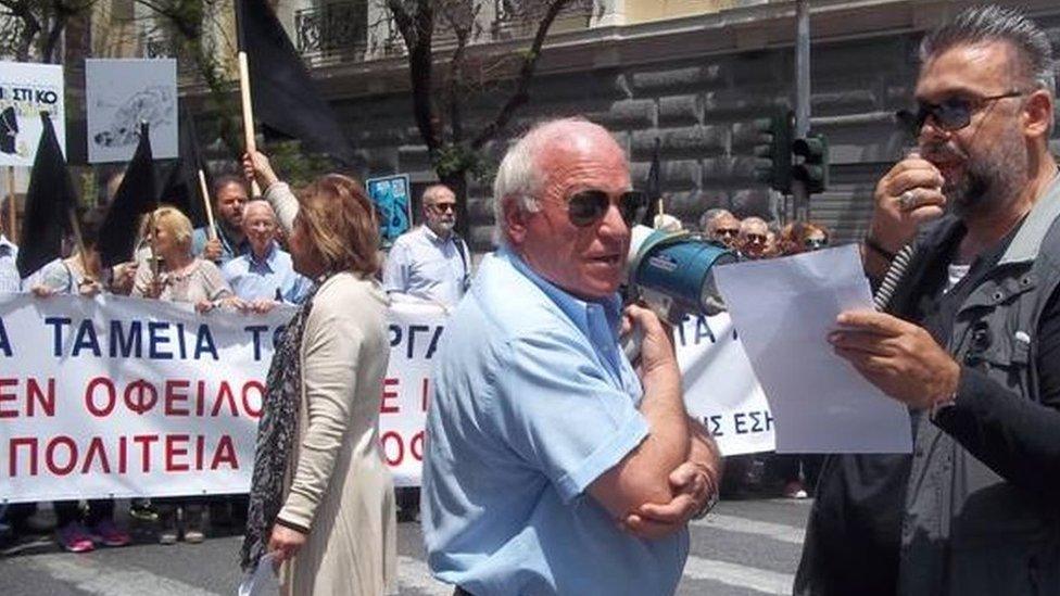 Greek journalists protesting over media reorganisation