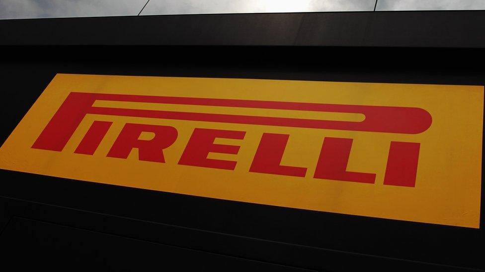 Pirelli tyre transporter is seen during qualifying for the Belgian Grand Prix at Circuit de Spa-Francorchamps on August 24, 2013 in Spa, Belgium.