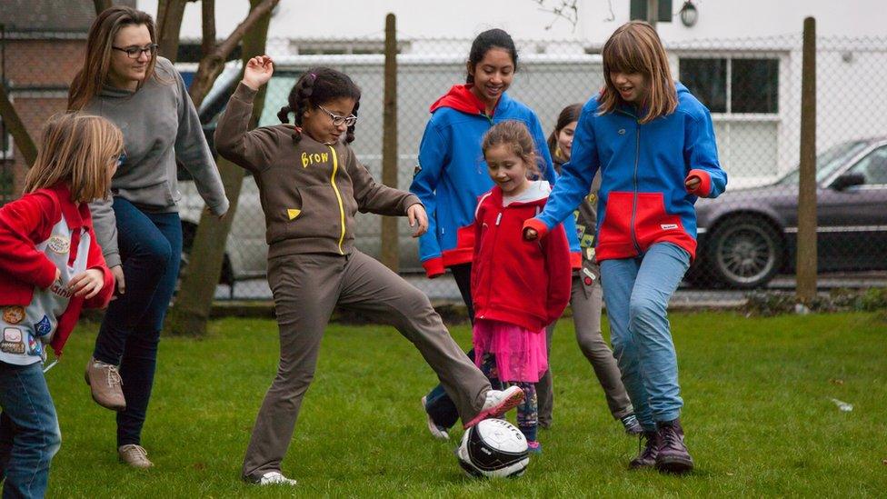 Girl guides and brownies