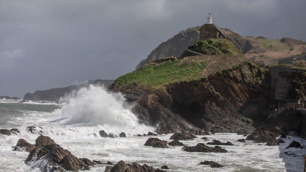 A windy day in Ilfracombe