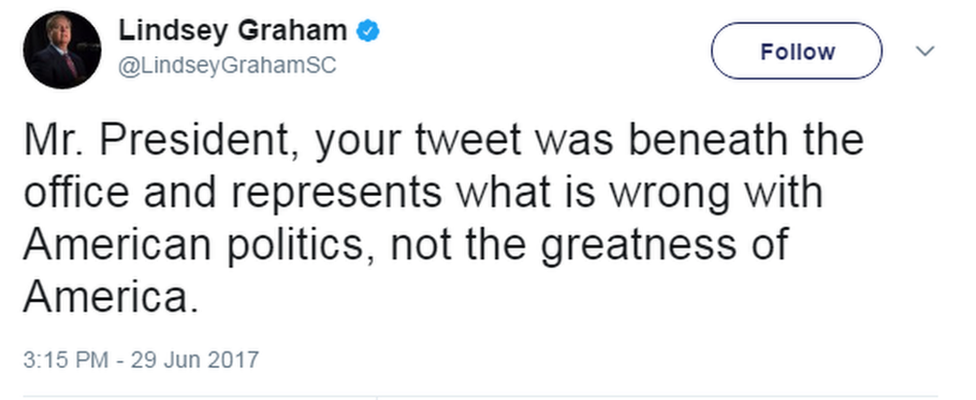 Tweet by Lindsey Graham