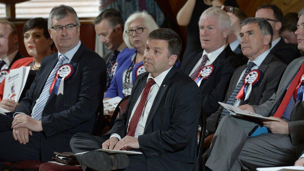 UUP Tom Elliott (left) is facing a battle to hold his seat in Fermanagh South Tyrone