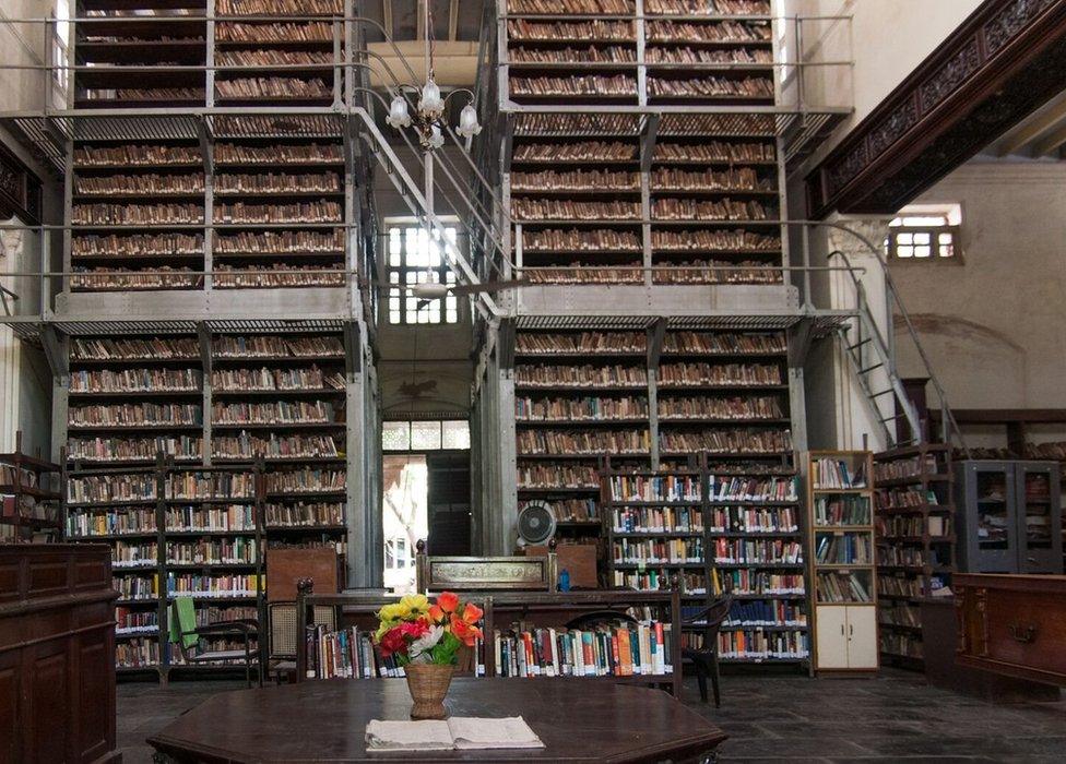 The books inside the Madras Literary Society