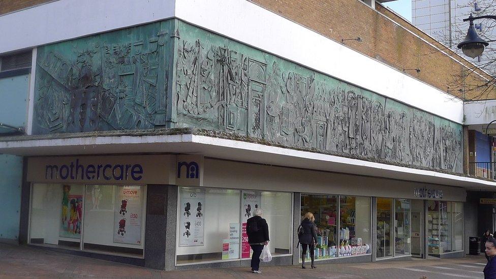 William Mitchell bronze relief sculpture in Bracknell