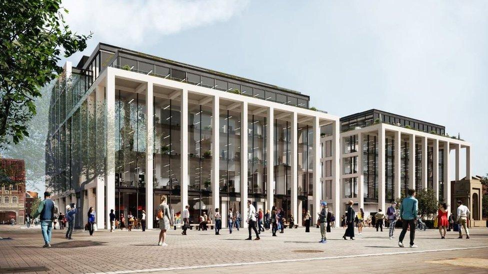 Artist's impression of how a redeveloped Crompton Place could look