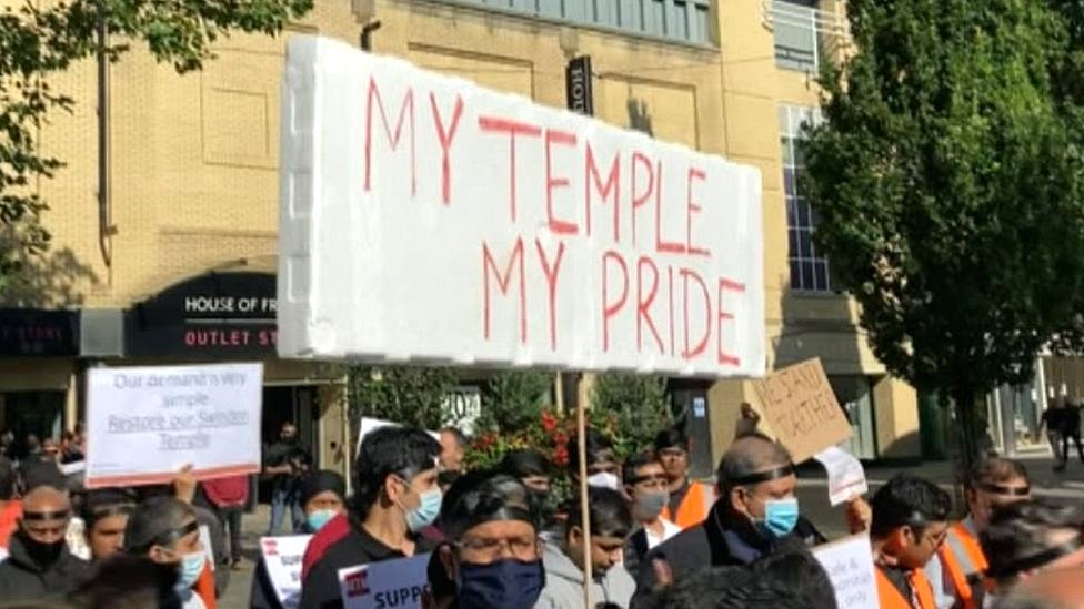 Swindon Hindu Temple peace march