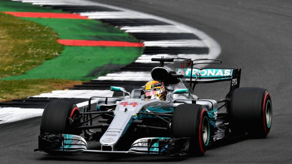 Lewis Hamilton driving during the 2017 British Grand Prix at Silverstone