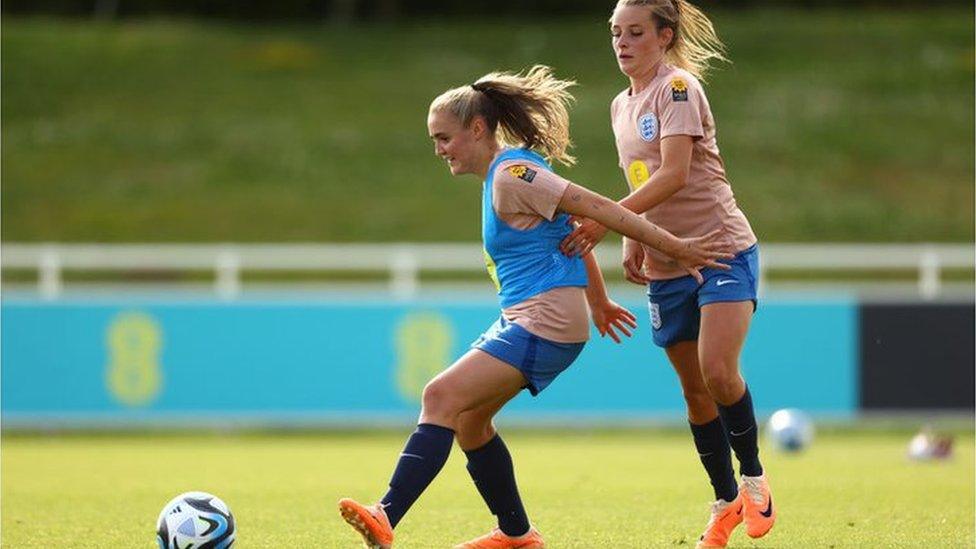 Georgia Stanway and Ella Toone in Australia