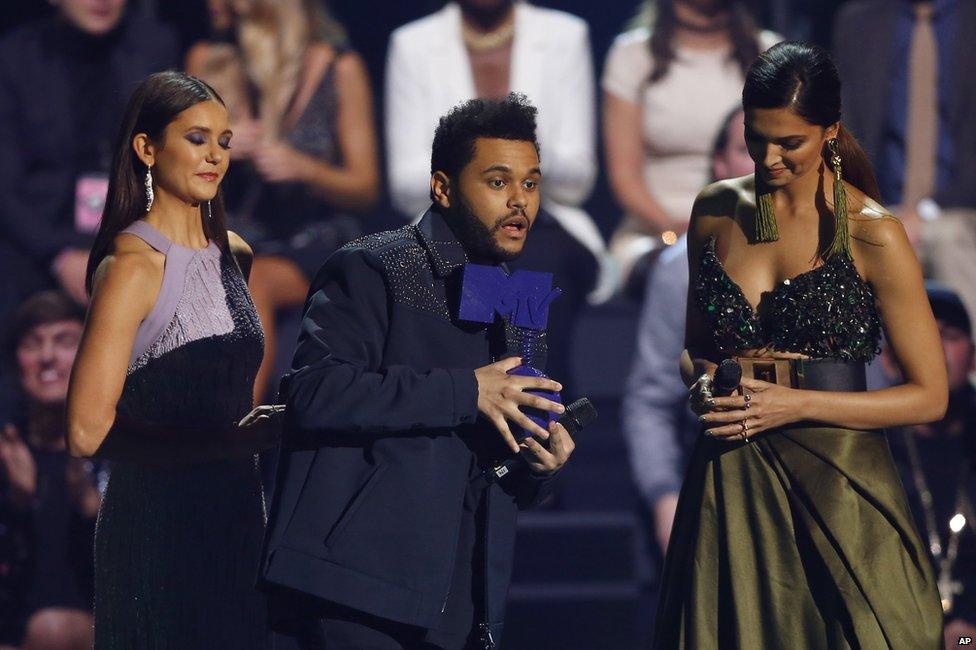 Nina Dobrev, The Weeknd and Deepika Padukone