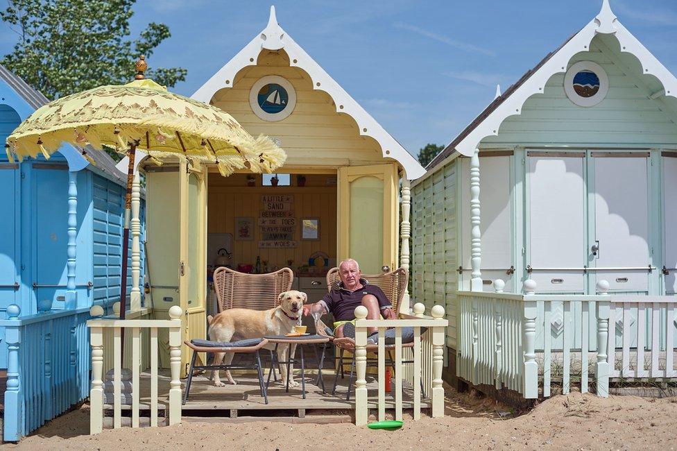 beach hut man