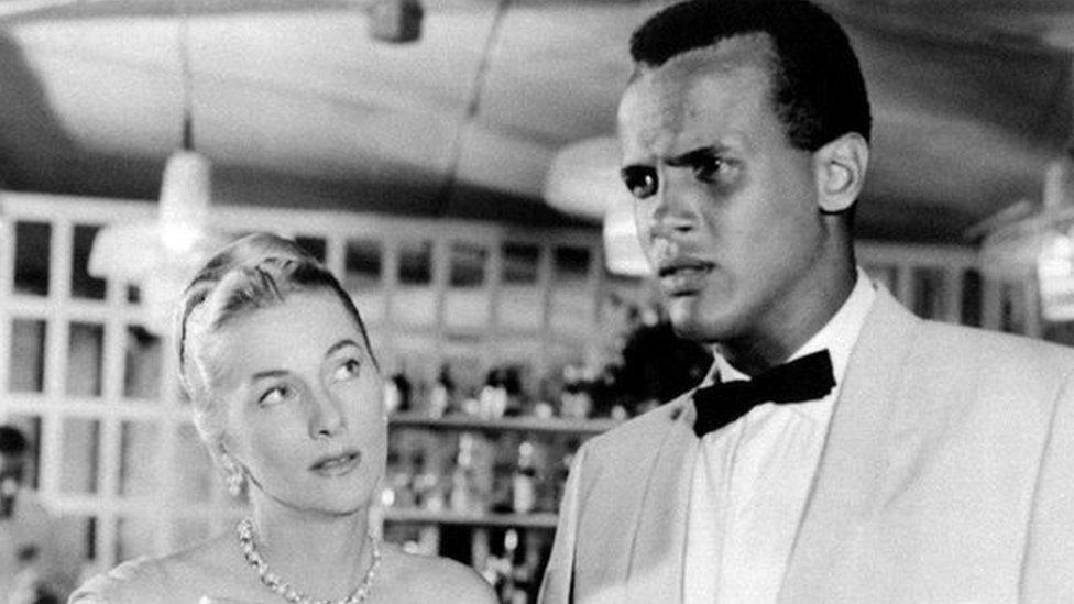 Joan Fontaine & Harry Belafonte in Island in the Sun