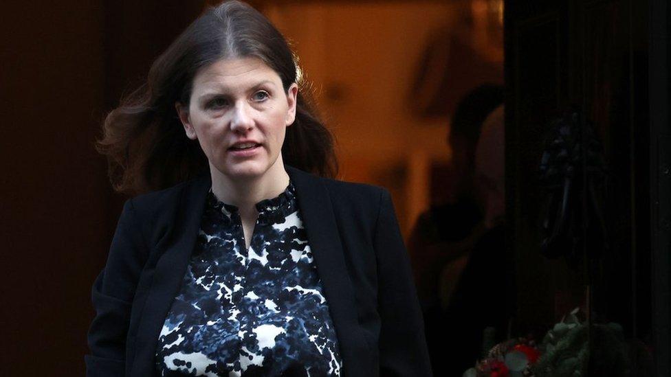 Michelle Donelan, British Secretary of State for Science, Innovation and Technology, departs 10 Downing Street following a Cabinet meeting