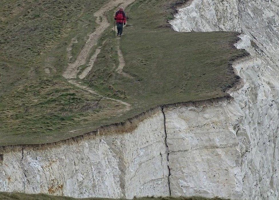 Crack in cliff