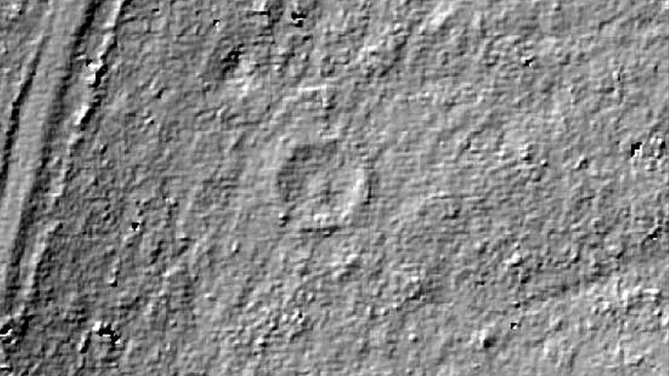 Lidar image of ring cairn