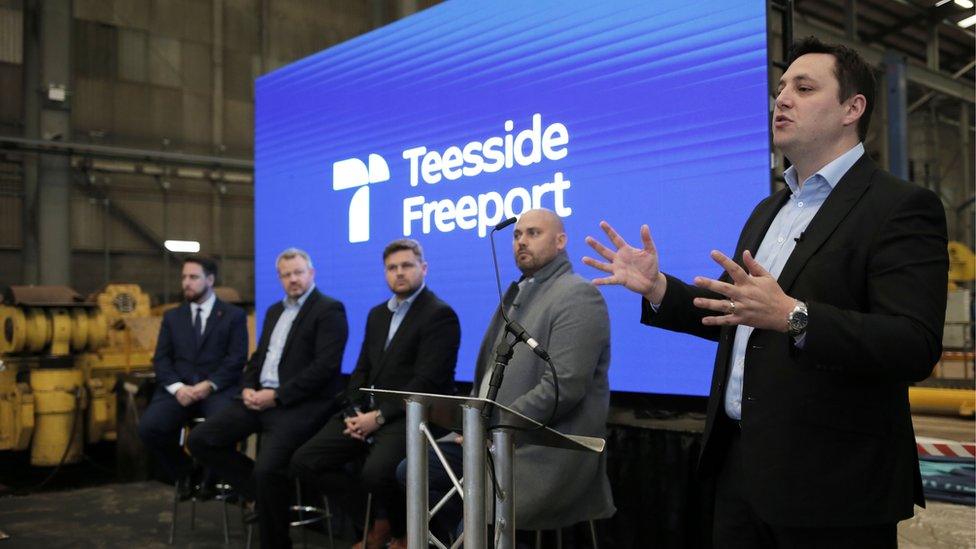 Ben Houchen at Teesside Freeport launch at Wilton Engineering