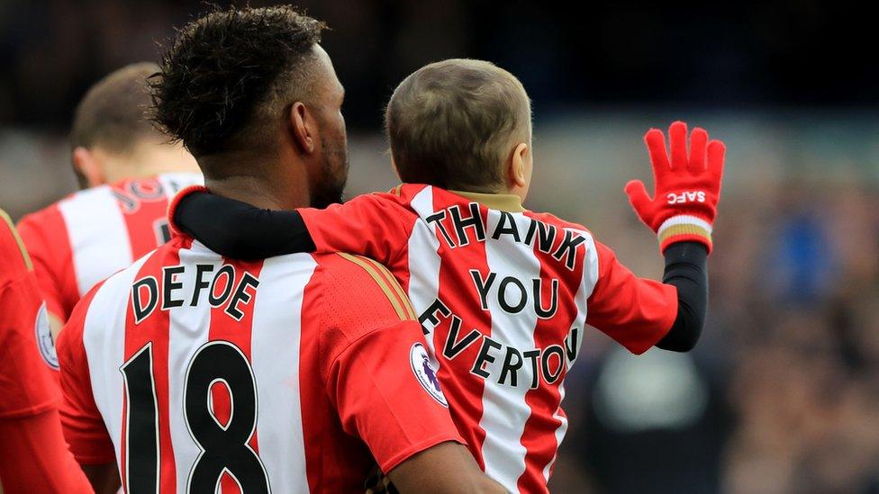 Bradley Lowery at Everton