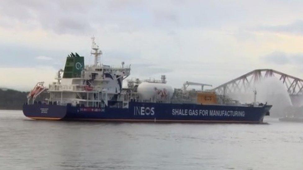 Ineos ship carrying US shale gas to Scotland