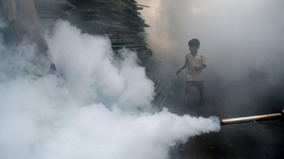 Fumigation of a house