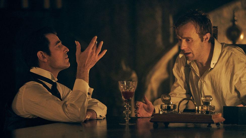 Claes Bang and John Heffernan in Dracula