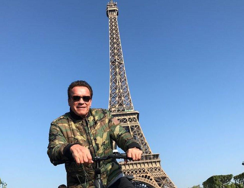 Arnold Schwarzenegger in Paris