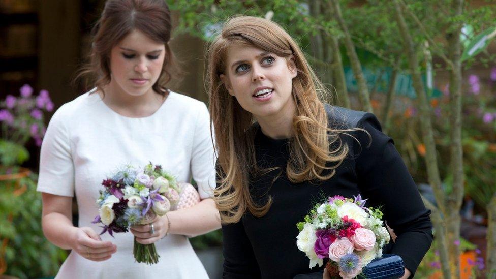 Beatrice and Eugenie at the Chelsea Flower Show 2016