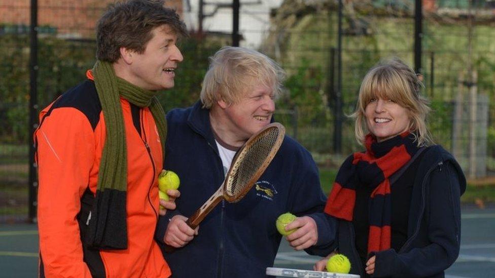 Boris Johnson with brother Leo and sister Rachel