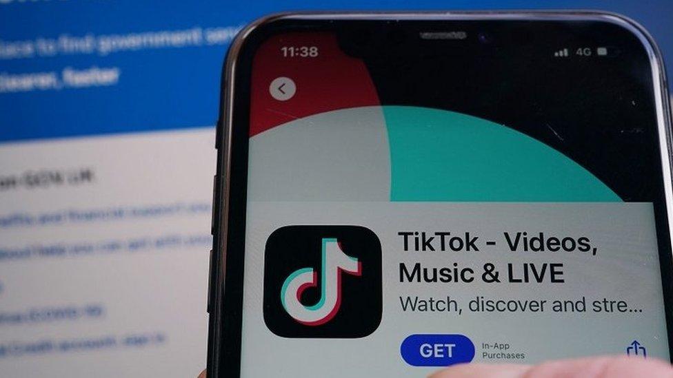 TikTok on a phone