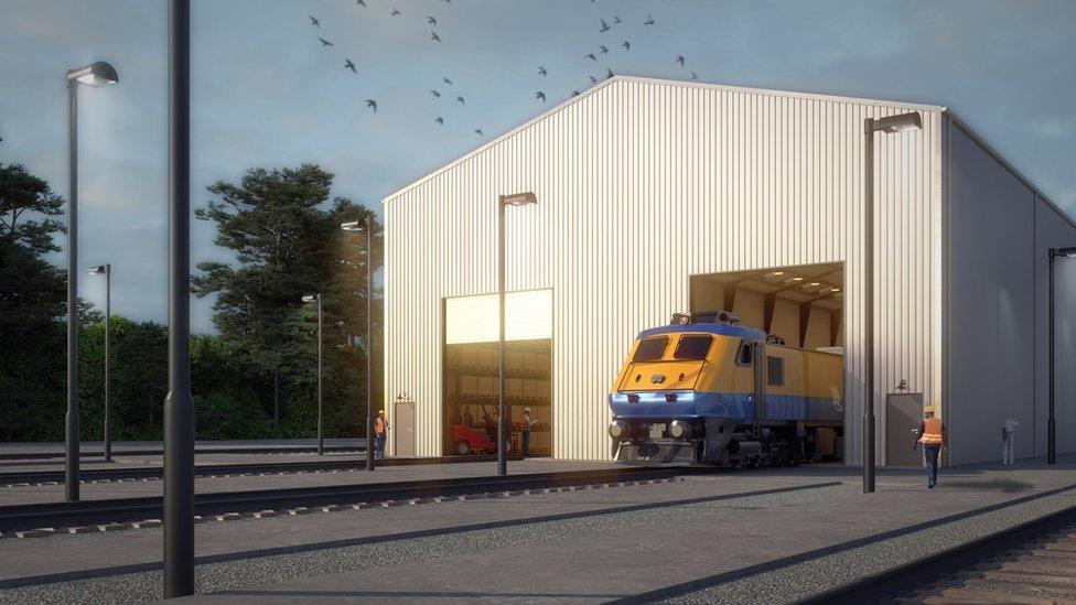 An artist's impression of the shed