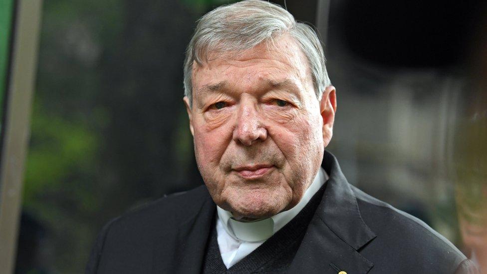 Cardinal George Pell departs the Melbourne Magistrates Court on 6 October