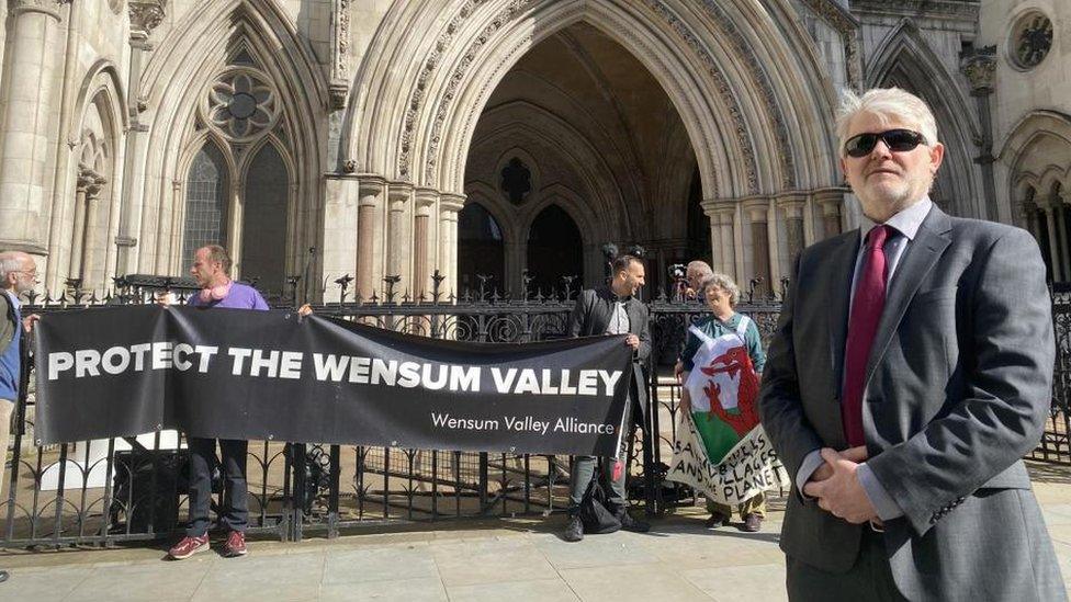 Andrew Boswell outside the Royal Courts of Justice, London