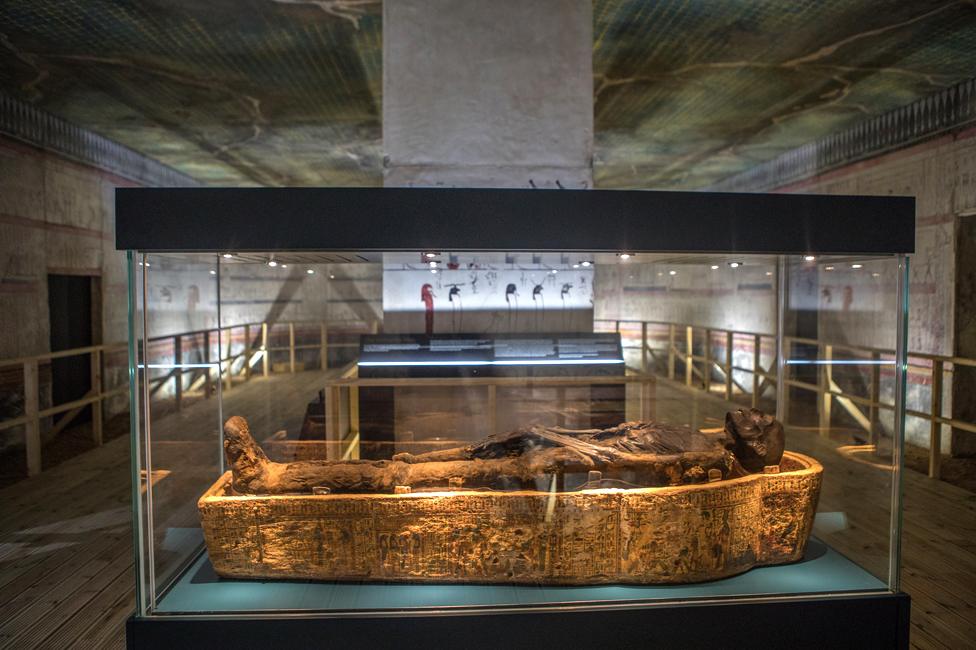 The reconstructed tomb of Thutmose III, Bolton museum